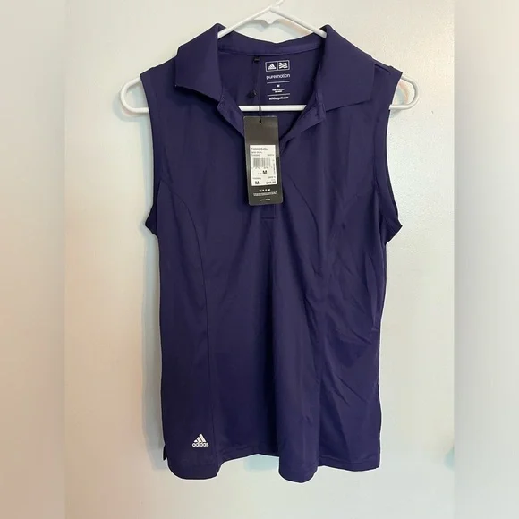 Adidas Women's Purple Sleeveless Golf Top, size Medium, new! - Picture 2 of 6